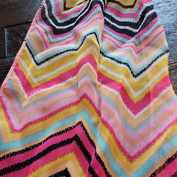 Vintage Scarf Chain Loop Belt Pink Yellow - Picture 4 of 6